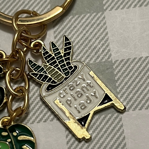 Gold Plant Lady Charm Keychain - Picture 5 of 6